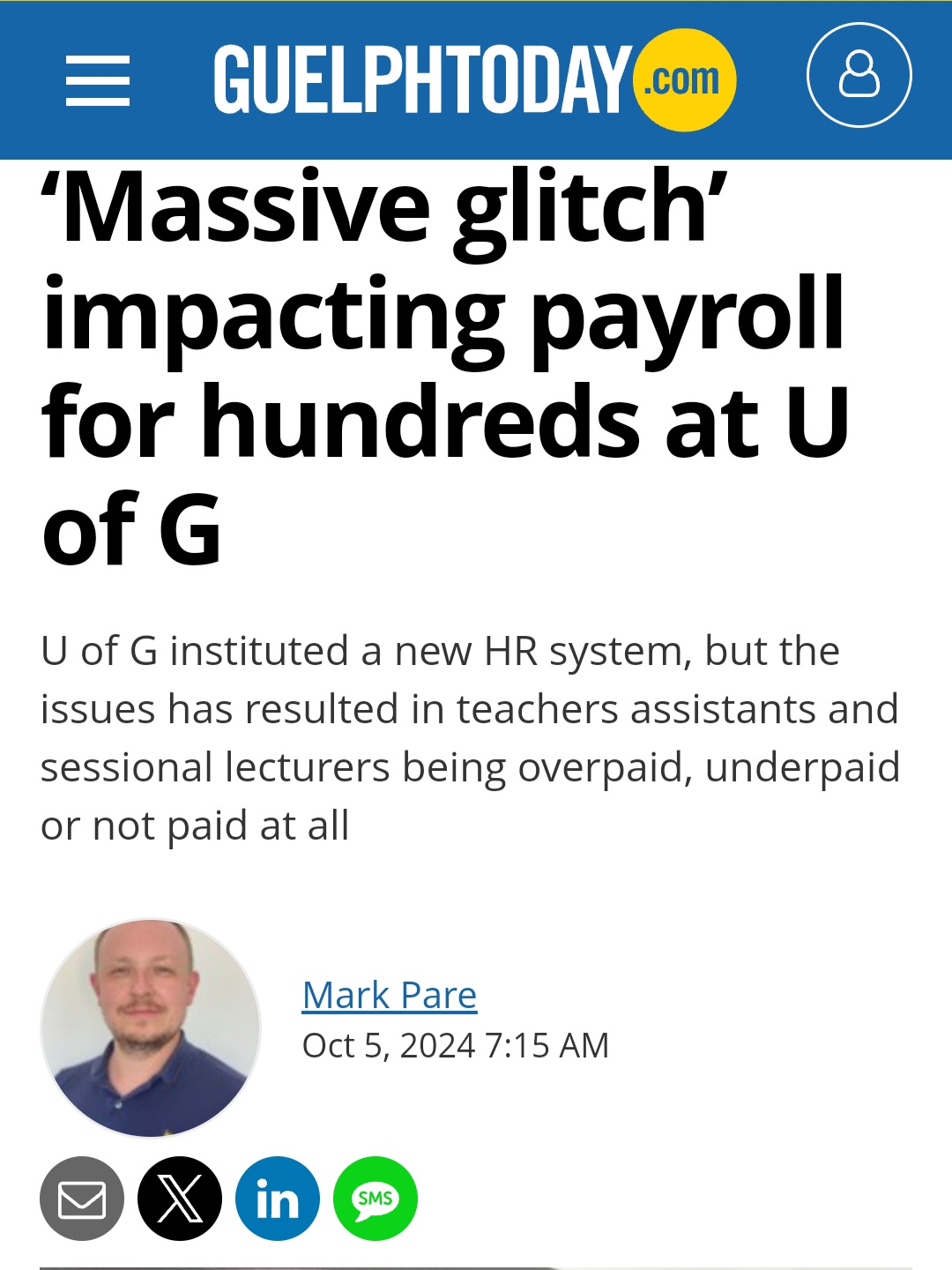 Massive Glitch Impacting Payroll