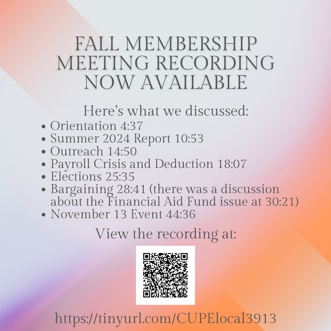 Fall Membership Meeting