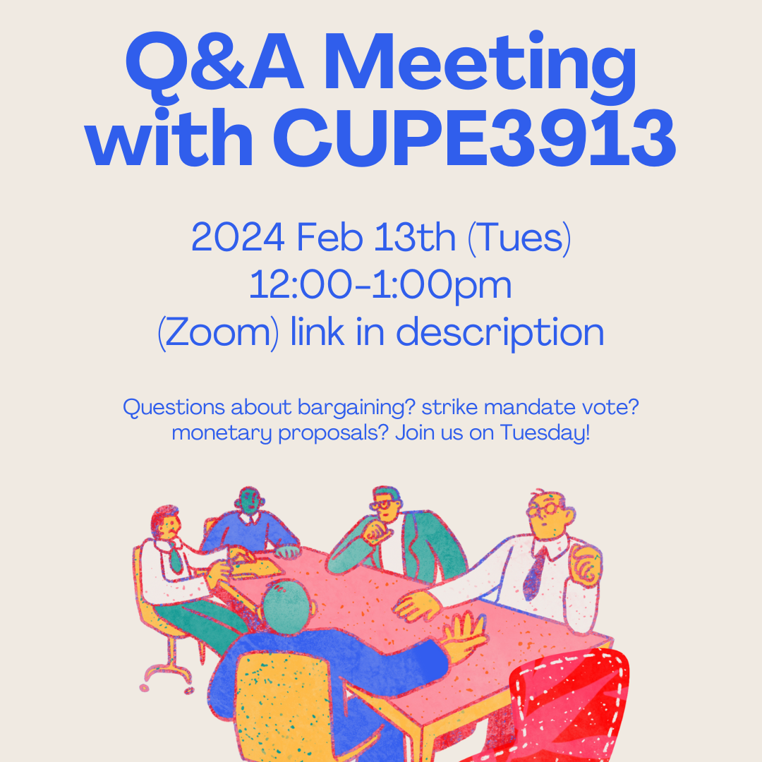 Q & A Meeting with CUPE 3913