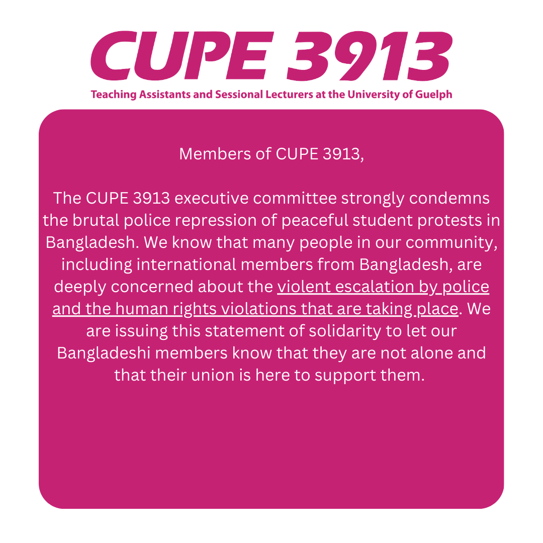 Members of CUPE 3913